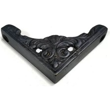 Mudanis Antika Tarz Dekoratif Pirinç Köşe Süsü - 58X58 Mm, Oksit
