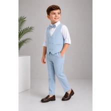 Classics Men Erkek Çocuk Smokin Takım Elbise Yelekli Papyonlu