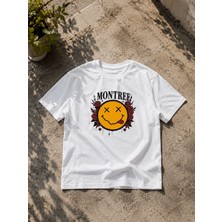 Montree Erkek Oversize Baskılı %100 Pamuk T-Shirt