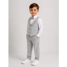 Classics Men Erkek Çocuk Smokin Takım Elbise Yelekli Papyonlu