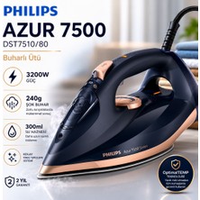 Philips 7500 Serisi Buharlı Ütü, 3200W, 55 G/dk Sürekli Buhar, Steamglide Elite, 260 G Şok Buhar,