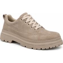 Beskar Bej Süet Erkek Ayakkabı - Premium Italyan Tarzı Rahat Smart Casual Günlük Sneaker Kb 702