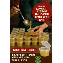 Empressco 120 ml Şeffaf Kapaklı Sızdırmaz Sosluk Seti, Sıcağa Dayanıklı, Tekrar Kullanılır