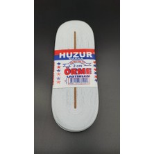 Mayf Beyaz - 2cm Paça Lastik Yassı Geniş 10MT (5332)