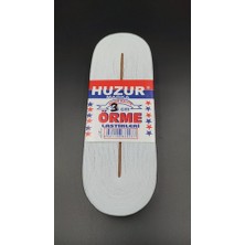 Mayf Beyaz - 3cm Paça Lastik Yassı Geniş 10MT. (5332)