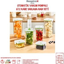 Empressco Vakumlu Saklama Kabı Seti 6'lı, Şarjlı ve Otomatik Pompalı, Hızlı ve Pratik Kullanım