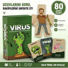 LUXMON Virüs Kart Oyunu Eğlenceli Strateji ve Hayatta Kalma Oyunu 80 Kart