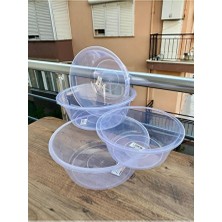 Empressco Şeffaf Plastik Bulaşık Leğeni 4'lü Set, Pratik ve Hafif Döküm Malzeme