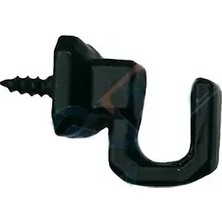 Mudanis Vidalı Kanca, Askı Küçük - 15X18MM, Siyah - 1 Adet