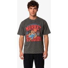 Market Ballin Bobcat Erkek Siyah T-Shirt.blk