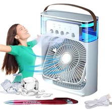 Munico 3 Adet 5 Delikli Ortam Kliması Sprey Fan Mini Taşınabilir Yurt Masaüstü Sessiz Hava Soğutucu