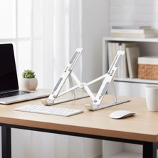 Mayf Plastik Katlanır Tablet Standı – Ayarlanabilir Açılı, Taşınabilir Masaüstü Telefon ve Tablet Tutucu Stand (5332)