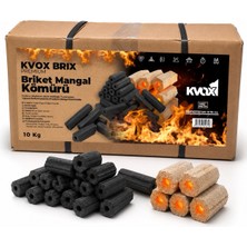 Kvox Brıx – Premium Briket Mangal Kömürü (10KG)