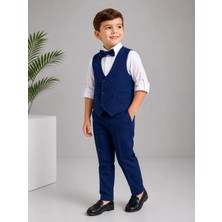 Classics Men Erkek Çocuk Smokin Takım Elbise Yelekli Papyonlu