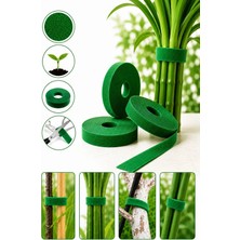 Mucit Home 5 Metre 1 cm Bahçe Bitki Fide Bağlama Bandı Çırt Çırt Bant Kablo Düzenleyici Bant