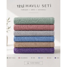 Vivesta Home 30X50 cm 12'li Pamuklu Mutfak Havlusu Seti | Yumuşak Emici Kurulama Bezi & El Havlusu | Günlük Kullanım Premium Kalite