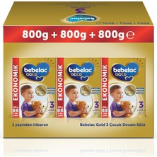Bebelac Gold 3 Devam Sütü, 3X800GR 9-12 Ay