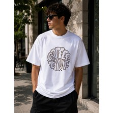 Montree Erkek Oversize Baskılı %100 Pamuk T-Shirt