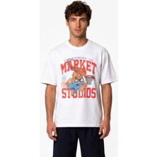Market Ballin Bobcat Erkek Beyaz T-Shirt.wht