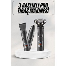 Miyango Yüksek Performanslı 3 Başlıklı Profesyonel Şarjlı Islak ve Kuru Kullanıma Uy - ETC8824-6311