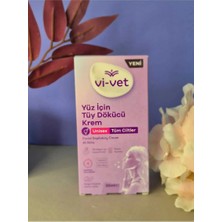 Vi-Vet Yüz Için Tüy Dökücü Krem 30 ml | Unisex | Aloe Vera & E Vitamini Içeren Hassas Ciltlere Uygun Yüz Tüy Alma Kremi