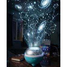 Miyango Bluetooth Hoparlörlü Yıldız Projeksiyon Gece Lambası Uzaktan Kumandalı ve Dön - ETC2258-6019