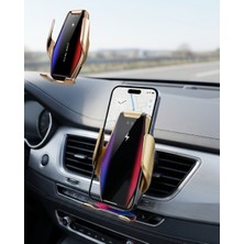 Miyango Akıllı Araç Içi Telefon Tutucu Kablosuz Şarj ve Otomatik Açılır Kapanır Si - ETC5853-4771
