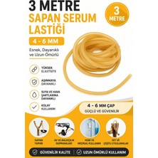 Hobialem 3 Metre Sapan Serum Lastiği 4-6 mm Güçlü Elastik Kauçuk Avcılık Yedek Sapan Lastiği