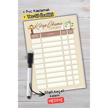 Metranya Kitap Okuma Takip Çizelgesi, Yaz Sil Özellikli, Kitap Okuma Takipçisi Book List Planner Library List
