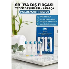 Lovyco Polosmart PBS709 Şarjlı ve Pilli Diş Fırçası Uyumlu 4 Adet Yedek Başlık