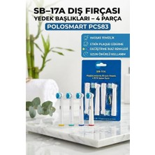 Lovyco Polosmart PCS83 Şarjlı ve Pilli Diş Fırçası Uyumlu 4 Adet Yedek Başlık