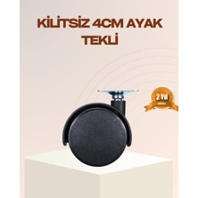 Miyango 4 cm Kilitsiz Mobilya Ayağı Tekli Kolay Dönen Masa ve Sehpa Ayağı - ETC4624-3419