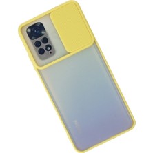 Semel Redmi Note 11 Kılıf Palm Buzlu Kamera Sürgülü Silikon - Sarı