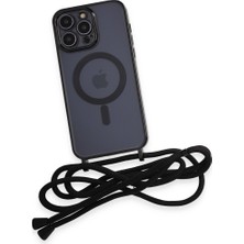 Semel iPhone 13 Pro Kılıf Divo Lazer Askılı Magsafe Kapak - Siyah