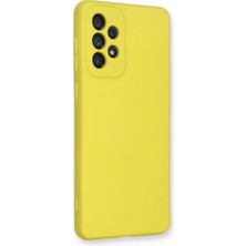 Semel Galaxy A33 5g Kılıf Nano Içi Kadife Silikon - Sarı