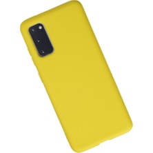 Semel Galaxy S20 Kılıf Nano Içi Kadife Silikon - Sarı