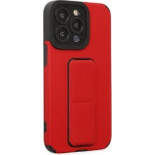 Semel iPhone 13 Pro Max Kılıf Mega Standlı Silikon - Kırmızı