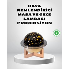 Miyango USB Projeksiyon Gece Lambası ve Hava Nemlendirici – Aromaterapi Destekli Taşına - ETC3910-3329