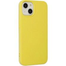 Semel iPhone 14 Kılıf Nano Içi Kadife Silikon - Sarı