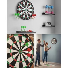 Akıllı Durak Şık Tasarımlı 15 Inç Dart Tahtası Metal Uçlu 4 Ok Seti