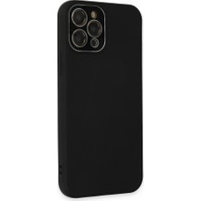 Semel iPhone 12 Pro Max Kılıf Lansman Glass Kapak - Siyah