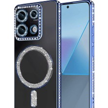 Semel Redmi Note 13 Pro 4g Joke Simli Magneticsafe Kılıf - Mavi