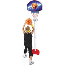 Ayaklı Ayarlanabilir 3 Farklı Boy Basket Potası ve Top - Dış Mekan Kullanımı