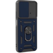 Semel Poco M4 Pro 4g Kılıf Pars Lens Yüzüklü Silikon - Lacivert