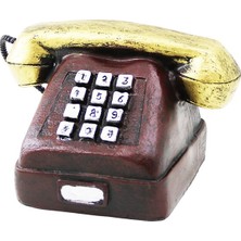 Mayf Ankesörlü Telefon Vintage Dekoratif Biblo 9.5x9.5cm Reçine (5332)