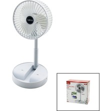 Mayf Masa Üstü Vantilatör USB Şarjlı Katlanır Fan=16.4cm - Uzayan AYAK=12.5-19CM 180 Derece Dönebilen Telefonluklu Bwfn-11 (5332)