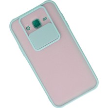 Semel Galaxy J7 Kılıf Palm Buzlu Kamera Sürgülü Silikon - Turkuaz