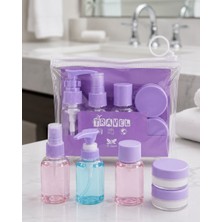 Miyango Şeffaf Seyahat Dolum Şişesi Seti 5 Parça Kozmetik Organizer - ETC5361-9827