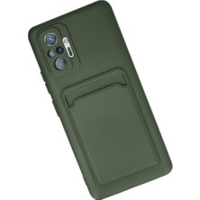 Semel Redmi Note 10 Pro Kılıf Kelvin Kartvizitli Silikon - Koyu Yeşil