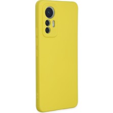 Semel Mi 12 Lite Kılıf Nano Içi Kadife Silikon - Sarı